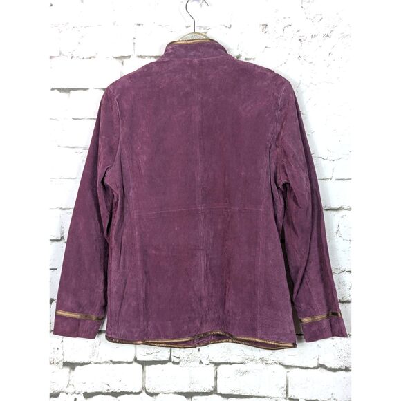 LINEA Louis Dell'Ollio Western Artsy Boho Leather Suede Jacket Medium NWT - Picture 4 of 6